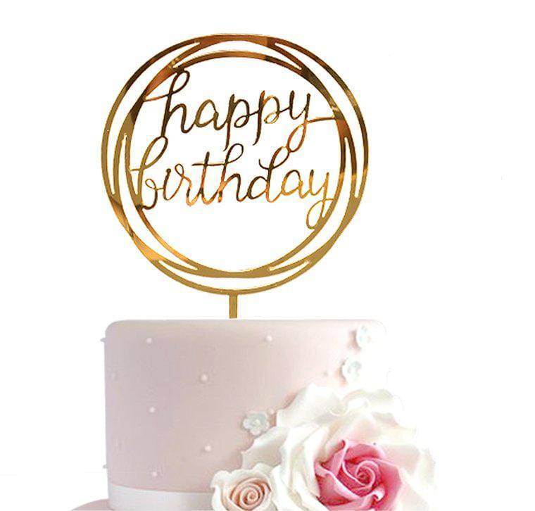 Happy Birthday Luxury Cake Topper